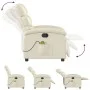 Massage-Fernsehsessel aus cremefarbenem Kunstleder von , Sessel - Ref: Foro24-371721, Preis: 202,38 €, Rabatt: %