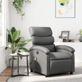 Massage-Sessel, verstellbar, aus grauem Kunstleder. von , Sessel - Ref: Foro24-371723, Preis: 200,15 €, Rabatt: %