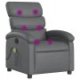 Sillón de masaje reclinable cuero sintético gris de , Sillones - Ref: Foro24-371723, Precio: 200,15 €, Descuento: %