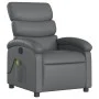 Sillón de masaje reclinable cuero sintético gris de , Sillones - Ref: Foro24-371723, Precio: 200,15 €, Descuento: %