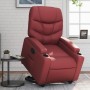 Sillón reclinable elevable cuero artificial rojo tinto en Sillones | Comprar online en Foru.es