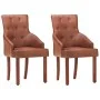 Esszimmerstühle 2 Einheiten echtes braunes Ziegenleder von , Essstühle - Ref: Foro24-288289, Preis: 346,98 €, Rabatt: %