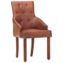 Sillas de comedor 2 unidades cuero de cabra auténtico marrón de , Sillas de comedor - Ref: Foro24-288289, Precio: 352,35 €, D...