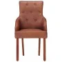 Esszimmerstühle 2 Einheiten echtes braunes Ziegenleder von , Essstühle - Ref: Foro24-288289, Preis: 346,98 €, Rabatt: %