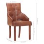 Sillas de comedor 2 unidades cuero de cabra auténtico marrón de , Sillas de comedor - Ref: Foro24-288289, Precio: 352,35 €, D...