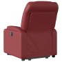 Sillón reclinable elevable cuero artificial rojo tinto en Sillones | Comprar online en Foru.es