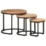 Mesitas auxiliares 3 piezas madera maciza de acacia de , Mesas auxiliares - Ref: Foro24-320687, Precio: 112,40 €, Descuento: %
