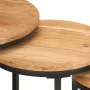 Mesitas auxiliares 3 piezas madera maciza de acacia de , Mesas auxiliares - Ref: Foro24-320687, Precio: 112,40 €, Descuento: %