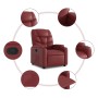 Sillón reclinable elevable cuero artificial rojo tinto en Sillones | Comprar online en Foru.es