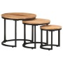 Mesitas auxiliares 3 piezas madera maciza de acacia de , Mesas auxiliares - Ref: Foro24-320687, Precio: 114,44 €, Descuento: %