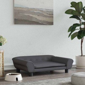 Cama para perros de terciopelo gris oscuro 70x48x22 cm en Camas para perros | Comprar online en Foru.es