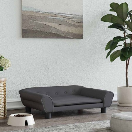 Cama para perros de terciopelo gris oscuro 70x48x22 cm en Camas para perros | Comprar online en Foru.es