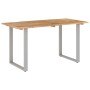 Mesa de comedor de madera maciza de acacia 140x70x76 cm de , Mesas de cocina y de comedor - Ref: Foro24-286478, Precio: 257,8...