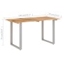 Mesa de comedor de madera maciza de acacia 140x70x76 cm de , Mesas de cocina y de comedor - Ref: Foro24-286478, Precio: 257,8...