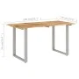 Mesa de comedor de madera maciza de acacia 140x70x76 cm by , Kitchen and dining tables - Ref: Foro24-286478, Price: 253,06 €,...
