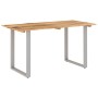 Mesa de comedor de madera maciza de acacia 140x70x76 cm de , Mesas de cocina y de comedor - Ref: Foro24-286478, Precio: 257,8...