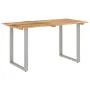 Mesa de comedor de madera maciza de acacia 140x70x76 cm by , Kitchen and dining tables - Ref: Foro24-286478, Price: 253,06 €,...