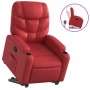 Sillón reclinable elevable cuero artificial rojo en Sillones | Comprar online en Foru.es