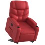 Sillón reclinable elevable cuero artificial rojo en Sillones | Comprar online en Foru.es