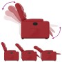 Sillón reclinable elevable cuero artificial rojo en Sillones | Comprar online en Foru.es