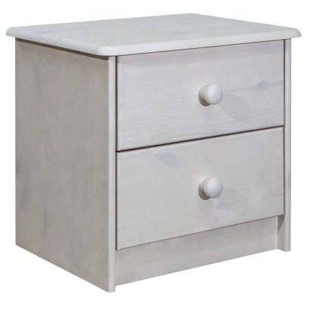 Mesita de noche de madera maciza de pino 43x34x40 cm de vidaXL, Mesitas de noche - Ref: Foro24-325535, Precio: 42,41 €, Descu...
