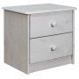 Mesita de noche de madera maciza de pino 43x34x40 cm de vidaXL, Mesitas de noche - Ref: Foro24-325535, Precio: 42,41 €, Descu...