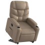Sillón reclinable elevable cuero artificial color capuchino en Sillones | Comprar online en Foru.es