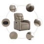 Sillón reclinable elevable cuero artificial color capuchino en Sillones | Comprar online en Foru.es