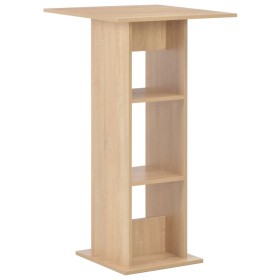 Mesa alta de bar color roble 60x60x110 cm de , Mesas de cocina y de comedor - Ref: Foro24-280207, Precio: 81,71 €, Descuento: %