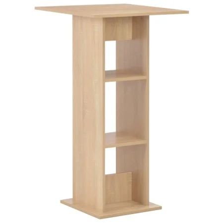 Mesa alta de bar color roble 60x60x110 cm de , Mesas de cocina y de comedor - Ref: Foro24-280207, Precio: 85,55 €, Descuento: %