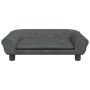 Cama para perros de terciopelo gris oscuro 70x48x22 cm en Camas para perros | Comprar online en Foru.es