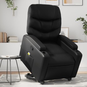 Sillón reclinable de masaje de pie cuero artificial negro en Sillones | Comprar online en Foru.es