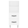 Aparador alto madera contrachapada blanco 34,5x34x180 cm de , Aparadores - Ref: Foro24-3199329, Precio: 108,98 €, Descuento: %