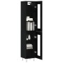 Aparador de madera contrachapada negro 34,5x34x180 cm de , Aparadores - Ref: Foro24-3199458, Precio: 100,84 €, Descuento: %