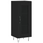 Aparador de madera contrachapada negro 34,5x34x180 cm de , Aparadores - Ref: Foro24-3199458, Precio: 100,84 €, Descuento: %