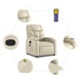 Sillón reclinable de masaje de pie cuero artificial color crema en Sillones | Comprar online en Foru.es