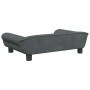 Cama para perros de terciopelo gris oscuro 70x48x22 cm en Camas para perros | Comprar online en Foru.es
