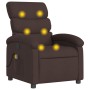 Sillón de masaje reclinable de tela marrón oscuro de , Sillones - Ref: Foro24-371706, Precio: 241,26 €, Descuento: %