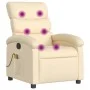 Reclining cream fabric massage chair by , Armchairs - Ref: Foro24-371710, Price: 251,38 €, Discount: %