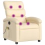 Sillón de masaje reclinable de tela crema de , Sillones - Ref: Foro24-371710, Precio: 256,14 €, Descuento: %