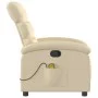 Reclining cream fabric massage chair by , Armchairs - Ref: Foro24-371710, Price: 251,38 €, Discount: %