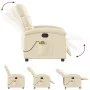 Reclining cream fabric massage chair by , Armchairs - Ref: Foro24-371710, Price: 251,38 €, Discount: %