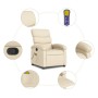 Sillón de masaje reclinable de tela crema de , Sillones - Ref: Foro24-371710, Precio: 256,14 €, Descuento: %