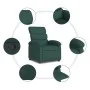Sillón reclinable de tela verde oscuro de , Sillones - Ref: Foro24-371695, Precio: 187,54 €, Descuento: %