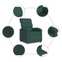 Sillón reclinable de tela verde oscuro de , Sillones - Ref: Foro24-371695, Precio: 205,26 €, Descuento: %