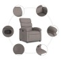 Sillón reclinable de tela gris taupe de , Sillones - Ref: Foro24-371697, Precio: 191,95 €, Descuento: %
