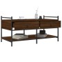 Mesa de centro madera de ingeniería roble marrón 99x50x50 cm de , Mesas de centro - Ref: Foro24-833964, Precio: 72,59 €, Desc...