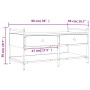 Mesa de centro madera de ingeniería roble marrón 99x50x50 cm de , Mesas de centro - Ref: Foro24-833964, Precio: 72,59 €, Desc...