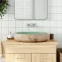 Green brown ceramic oval countertop washbasin 59x40x15 cm by , Sinks - Ref: Foro24-155077, Price: 168,53 €, Discount: %
