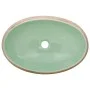 Green brown ceramic oval countertop washbasin 59x40x15 cm by , Sinks - Ref: Foro24-155077, Price: 168,53 €, Discount: %